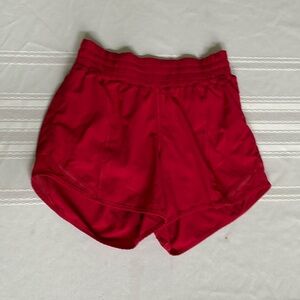 Lululemon red Hotty Hot Shorts